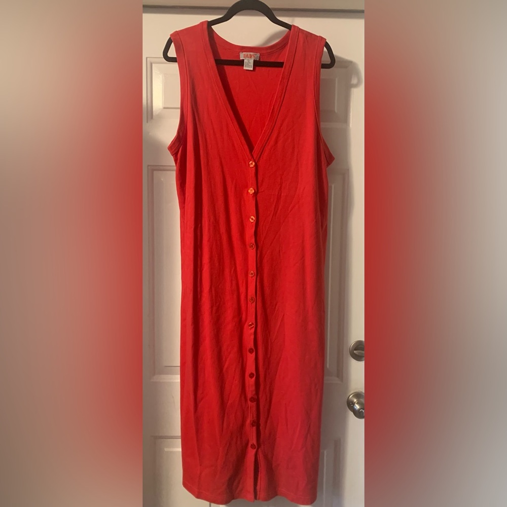 Fads 100% cotton women’s red dress size L